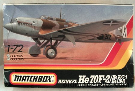 Matchbox 1/72 Heinkel He-70 F-2 / He-70 G-1 / He-170A - Hungarian Air Force / Spanish Civil War Nationalist / Lufthansa, PK-132 plastic model kit